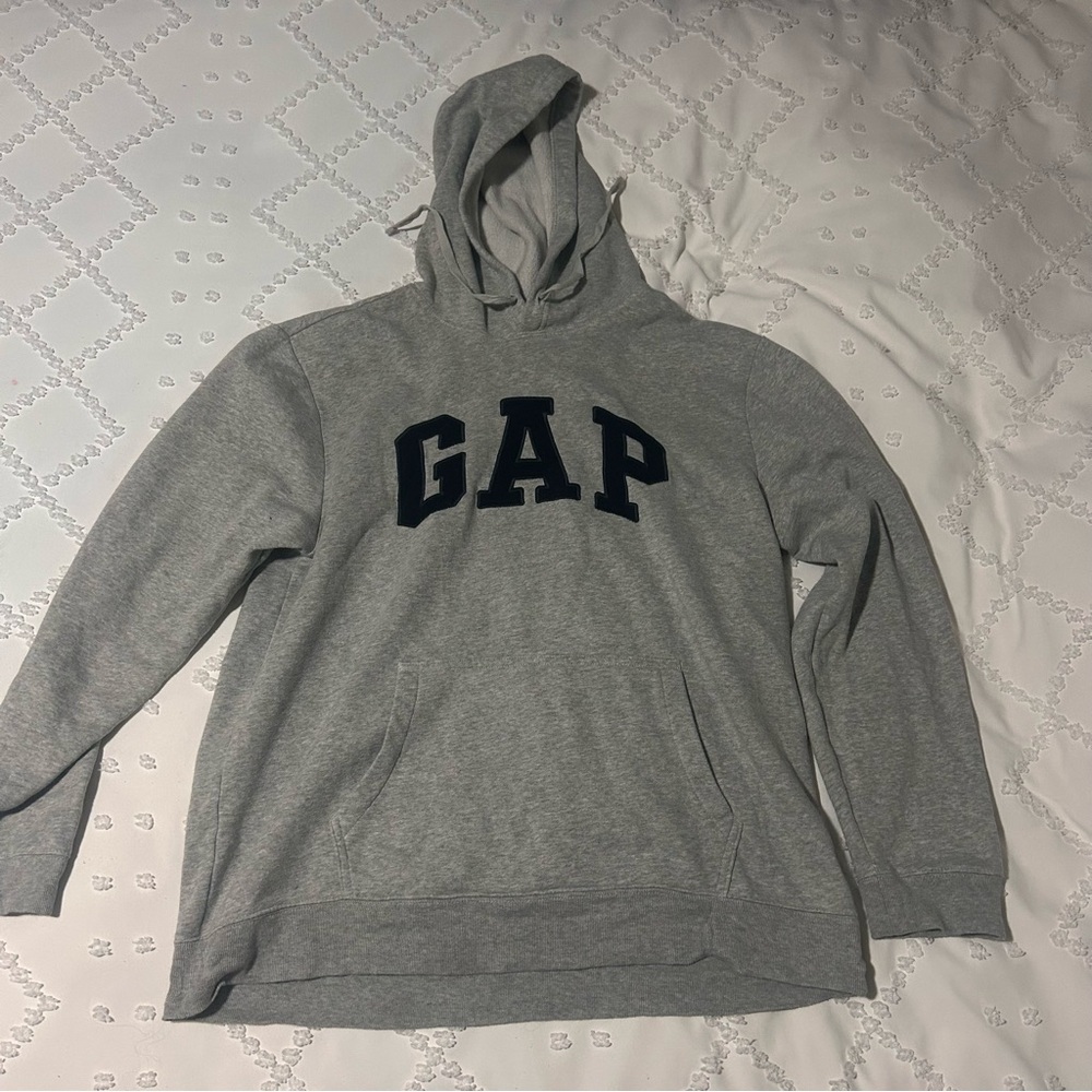 grey GAP hoodie